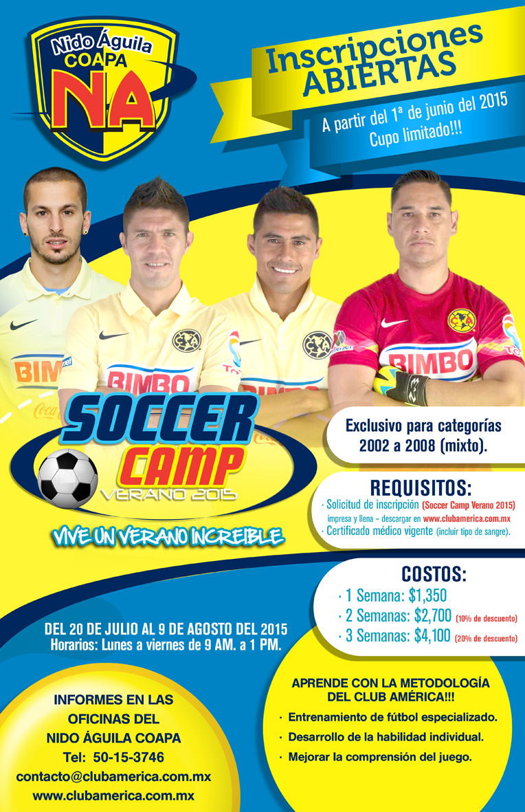 Soccer Camp Verano 2015 * Club América - Sitio Oficial
