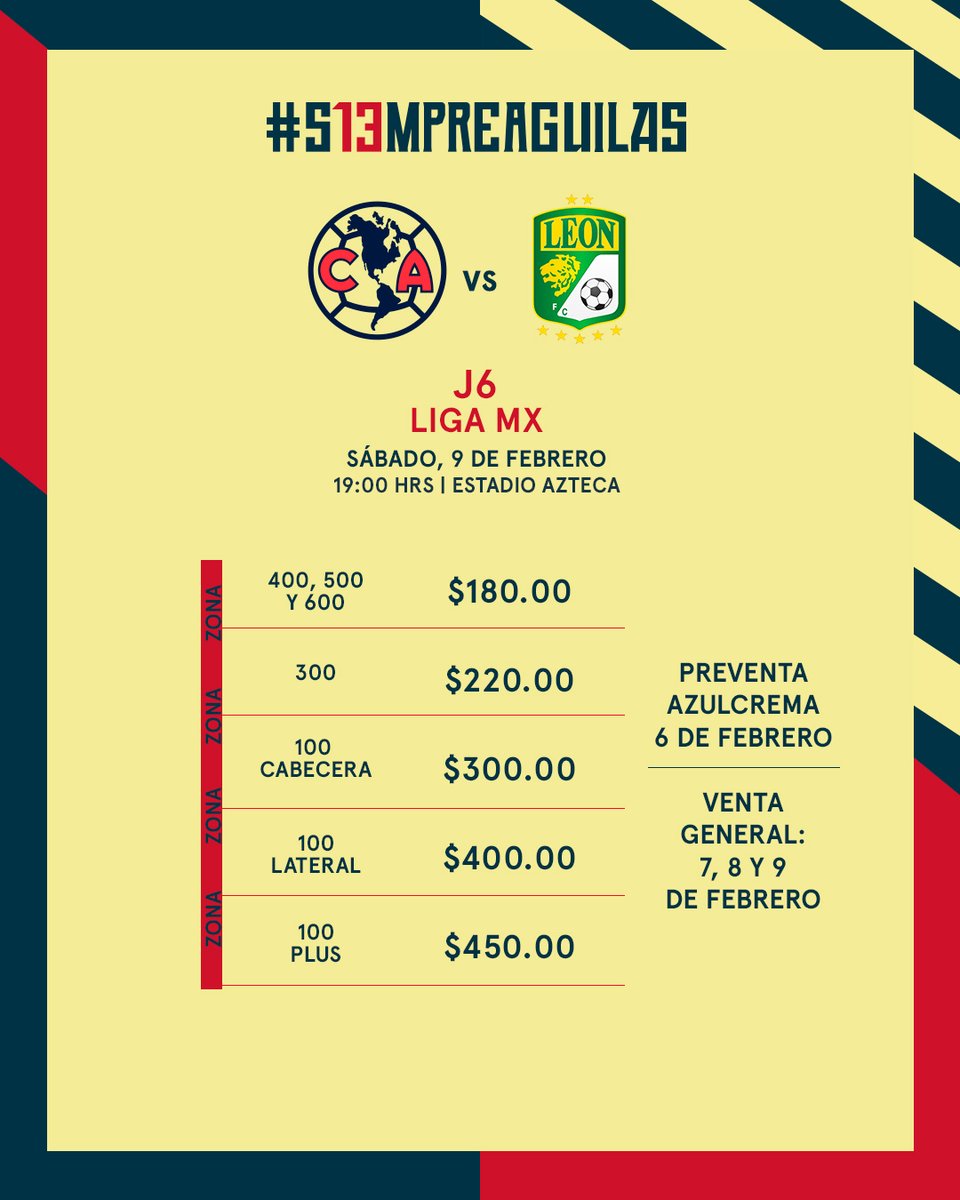 Boletos América vs León * Club América Sitio Oficial