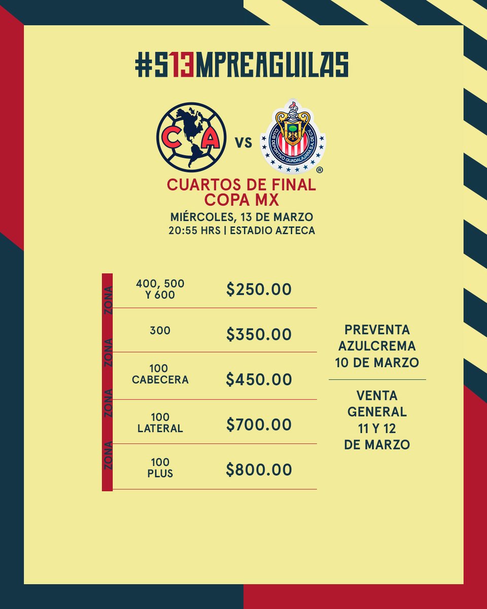 Boletos América vs Chivas Copa MX * Club América Sitio Oficial