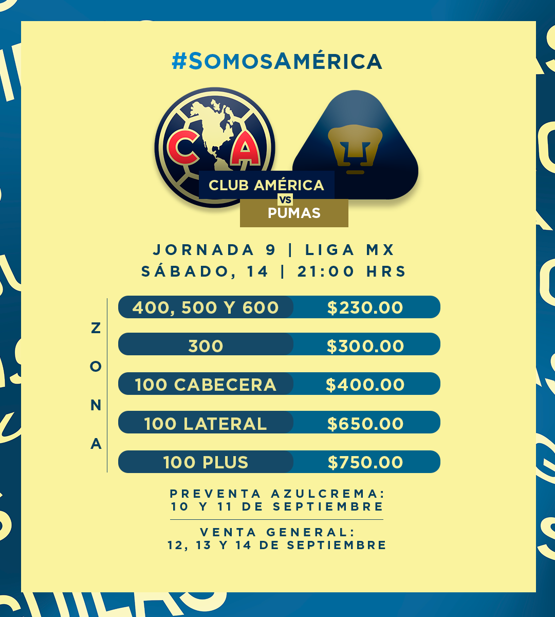 Boletos América vs Pumas J9 * Club América - Sitio Oficial
